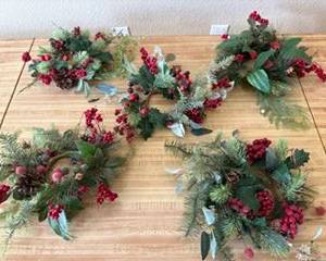 Holiday candle rings (set of 5) $15