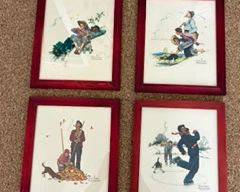 Norman Rockwell framed print set (4) $40