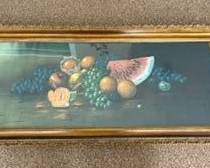 Vintage framed fruit still life print $30