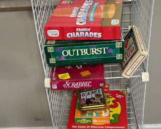 games in a wire cube storage unit