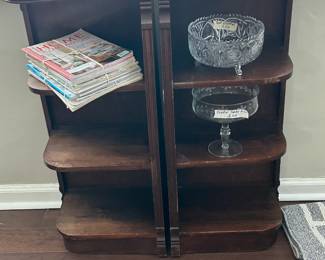 Mary Englebright magazines, old,and some crystal bowls