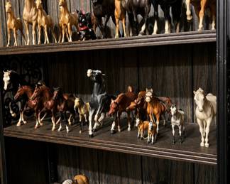 Huge collection of Breyer horses and animals. 