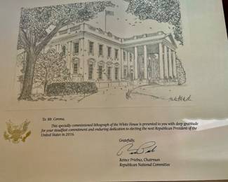 Lithograph of the White House