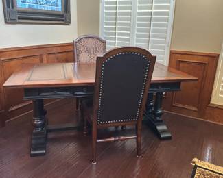 Shows the 2 chairs for the writing desk