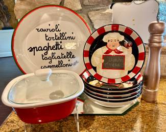 Large Spaghetti Serving Bowl & Stephanie Stouffer Bon Appetit Pasta Bowls