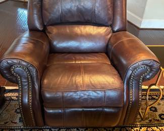 Brown Leather Electric Recliner