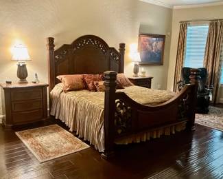King size bed, and mattress