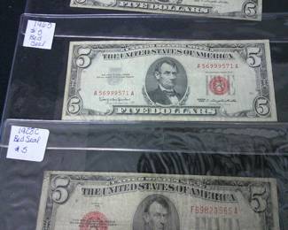 1963 1928C Red Seal $5