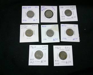 Buffalo Nickels 1930's