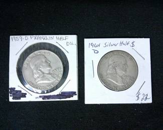 Franklin Half Dollar 1959-D 1961