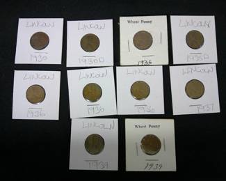 Lincoln Pennies 1930's