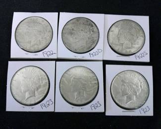 Peace Silver Dollar 1922 1922-D 1922-S 1923