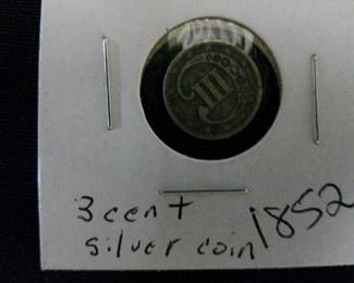 3 cent Silver coin 1852