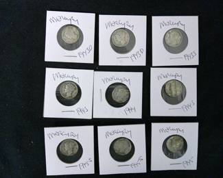 Mercury Dimes 1940's