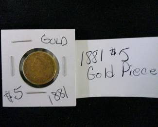 $5 Gold Piece 1881