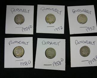 Roosevelt Dimes 1950's