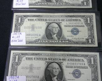 1957A Blue Seal Silver Certificates