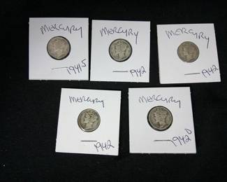 Mercury Dimes 1940's