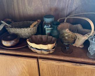 Trinkets Baskets glassware