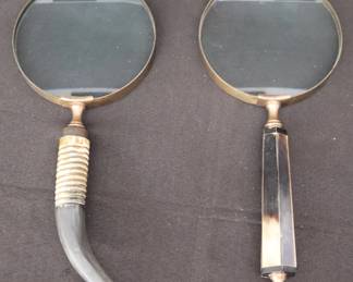 Large Vintage Handheld Desktop Magnifying Glasses With Beautiful Decorative Handles
