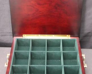 Vintage Bombay Company Velvet Lined Tea Storage Chest