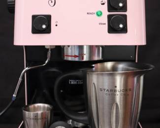 Pink Starbucks Barista Espresso Coffee Machine With Accessories