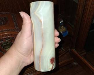 Onyx Mine HandCarved Onyx Cylinder Vase