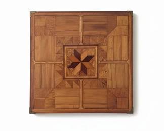 Vintage Parquetry Wood Wall Art Panel x