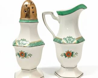 Vintage Noritake Roseara Pattern Sugar Shaker and Creamer Set