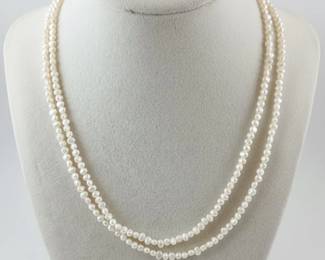 Double Strand Cultured Freshwater Pearl Necklace