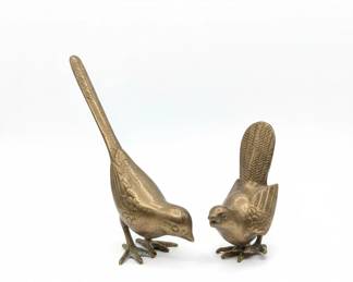 Vintage Brass Pheasant Figurines