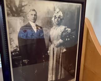 Vintage Early th Century Wedding Portrait