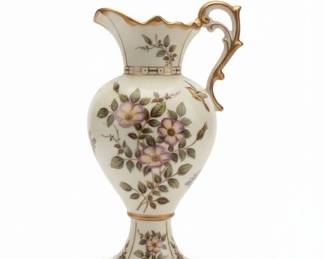 Vintage Lenwile Ardalt Floral Porcelain Pitcher