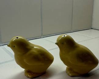 Vintage Yellow Chick Salt and Pepper Shakers