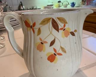 Vintage Hall China Autumn Leaf Pattern Pitcher