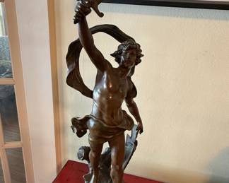 French Spelter Statue of Jason Jason and the Golden Fleece