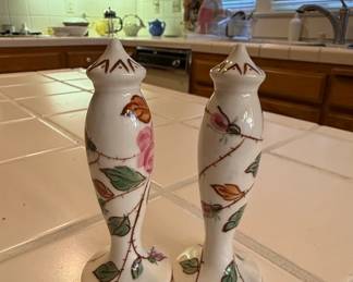 Vintage Blue Ridge Southern Pottery Blossom Top Salt and Pepper Shakers