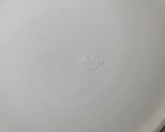 Fenton Milk Glass Grape Pattern Ruffled Bowl second image