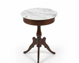 Vintage VictorianStyle Marble Top Pedestal Stand