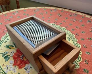 Vintage Wooden Parmesan Cheese Box Grater second image