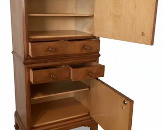 MidCentury Modern Maple Gentlemans Chest L W or H