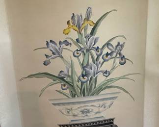 Vintage Japanese Iris Kakejiku Scroll second image