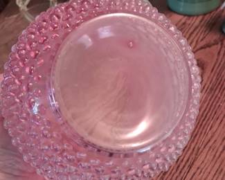 Fenton Cranberry Opalescent Hobnail Pitcher