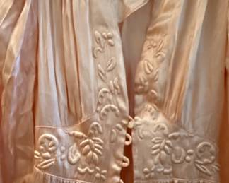 Vintage s Peach Silk Satin Robe second image