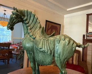 Large Green Glazed TangStyle Horse Statue second image