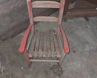 Vintage Childs SlatBack Rocking Chair