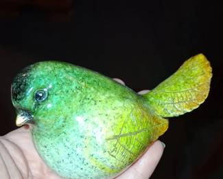 Ganz Polystone Leaf Bird Figurine