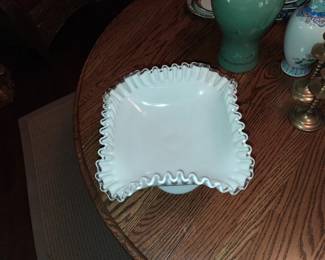 Fenton Silver Crest Square Pedestal Compote second image