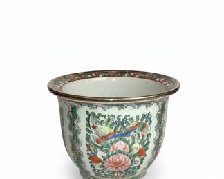 Chinese Export Rose Medallion Porcelain Jardiniere size