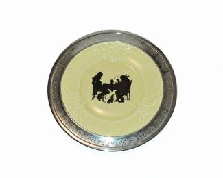 Vintage Crooksville Provincial Ware Tavern Silhouette Plate